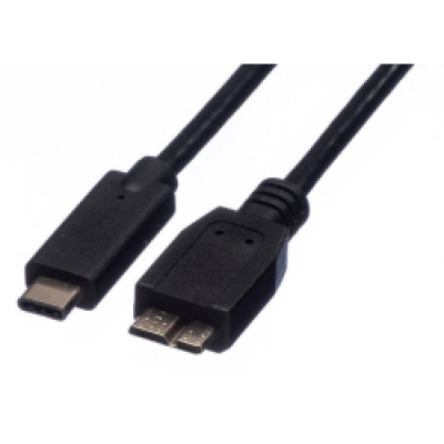 Roline USB3.1 kabel TIP C-microB M/M, 0.5m, crni /  11.02.9005